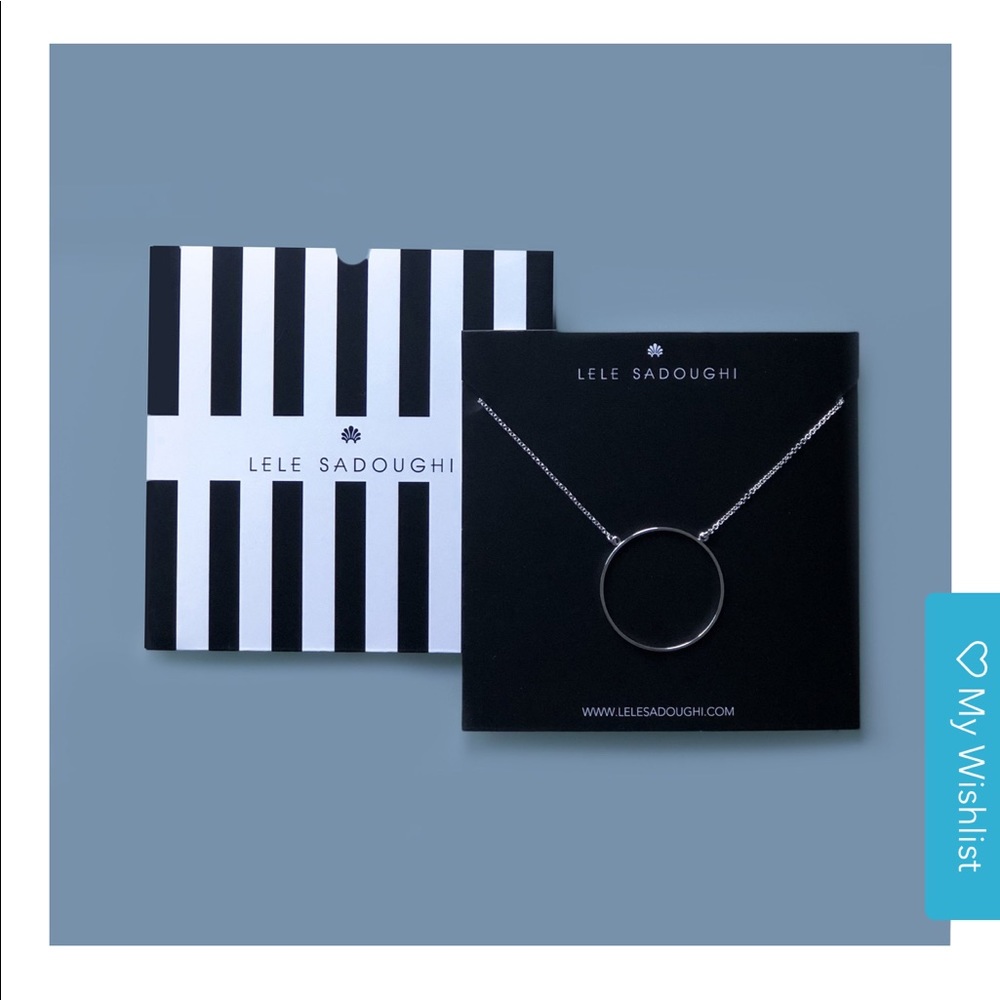 New LeLe Sadoughi Circle necklace